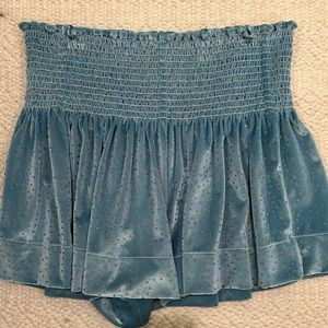 blue Koch erica skirt with gold sparkle specks